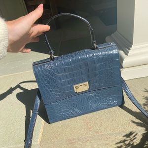 Kate Spade Blue Alligator Satchel Bag